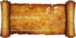 Jakab Dorina névjegykártya